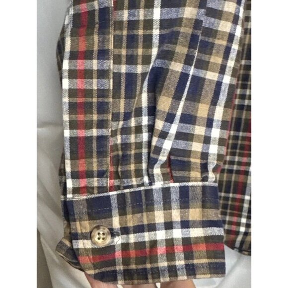 VTG Men’s Carhartt Plaid Button Up Long Sleeve Thick Work Shirt See Measurements - Picture 4 of 8